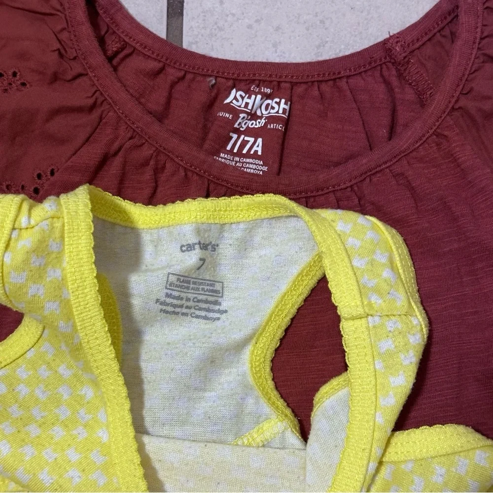 Oshkosh B’gosh & Carter’s Girls Kids Blouse tops size‎ 7.
